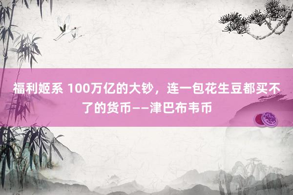 福利姬系 100万亿的大钞，连一包花生豆都买不了的货币——津巴布韦币