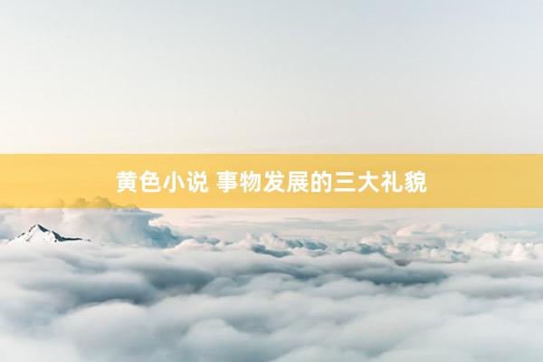 黄色小说 事物发展的三大礼貌