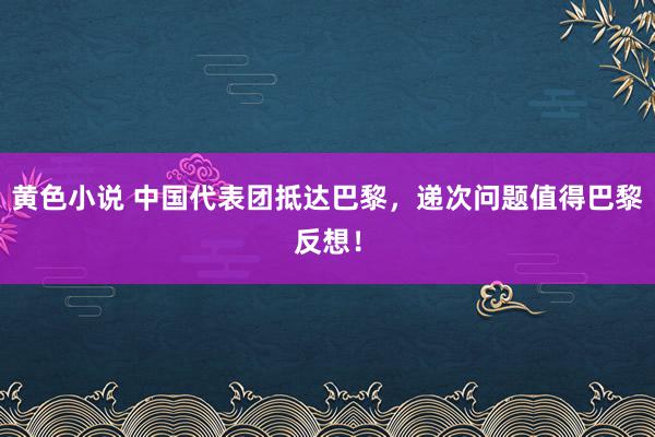 黄色小说 中国代表团抵达巴黎，递次问题值得巴黎反想！