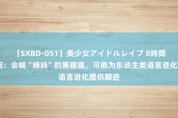 【SXBD-051】美少女アイドルレイプ 8時間 最新盘问：会喊“姆妈”的黑猩猩，可能为东谈主类语言进化提供脚迹