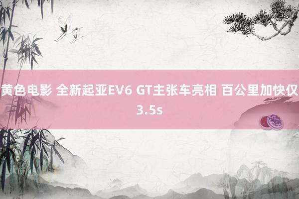 黄色电影 全新起亚EV6 GT主张车亮相 百公里加快仅3.5s