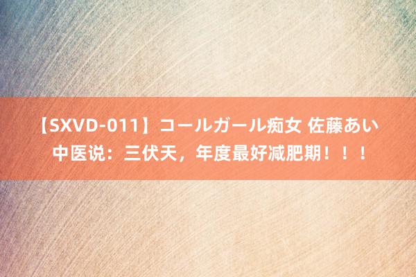 【SXVD-011】コールガール痴女 佐藤あい 中医说：三伏天，年度最好减肥期！！！