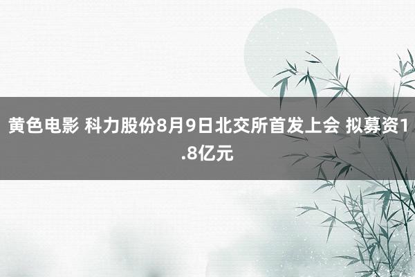 黄色电影 科力股份8月9日北交所首发上会 拟募资1.8亿元