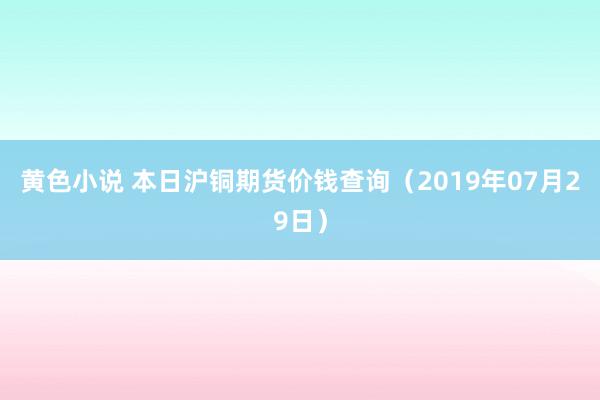 黄色小说 本日沪铜期货价钱查询（2019年07月29日）