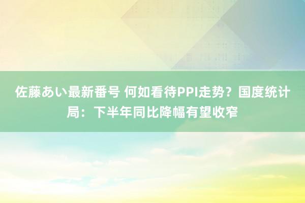 佐藤あい最新番号 何如看待PPI走势？国度统计局：下半年同比降幅有望收窄