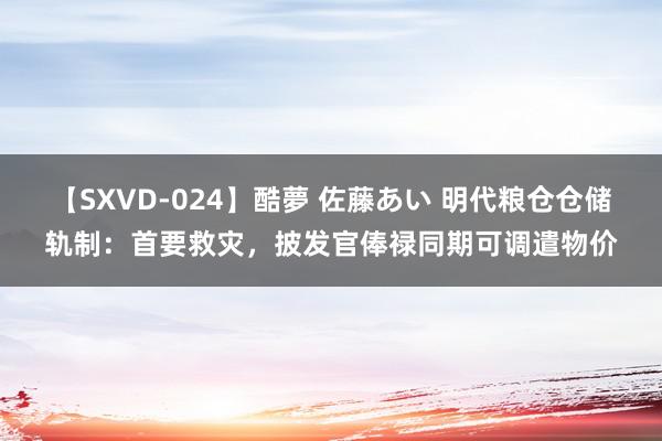 【SXVD-024】酷夢 佐藤あい 明代粮仓仓储轨制：首要救灾，披发官俸禄同期可调遣物价