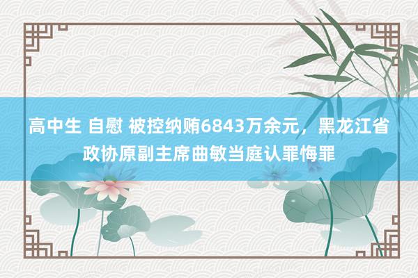 高中生 自慰 被控纳贿6843万余元，黑龙江省政协原副主席曲敏当庭认罪悔罪