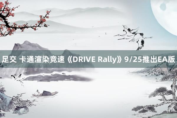 足交 卡通渲染竞速《DRIVE Rally》9/25推出EA版