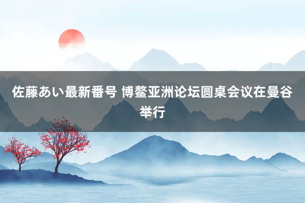 佐藤あい最新番号 博鳌亚洲论坛圆桌会议在曼谷举行